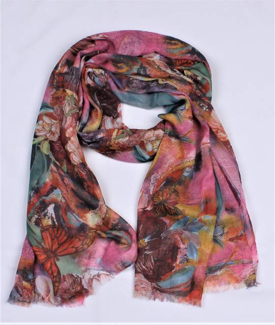 Alice & Lily printed scarf pink Style : SC/4866PNK